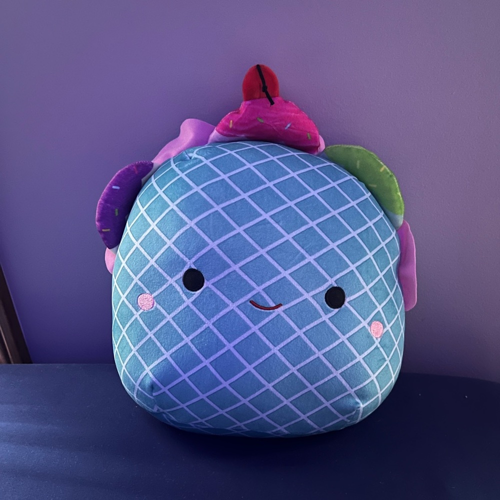 Squishmallows Blue and Pink Ice Cream Plush
